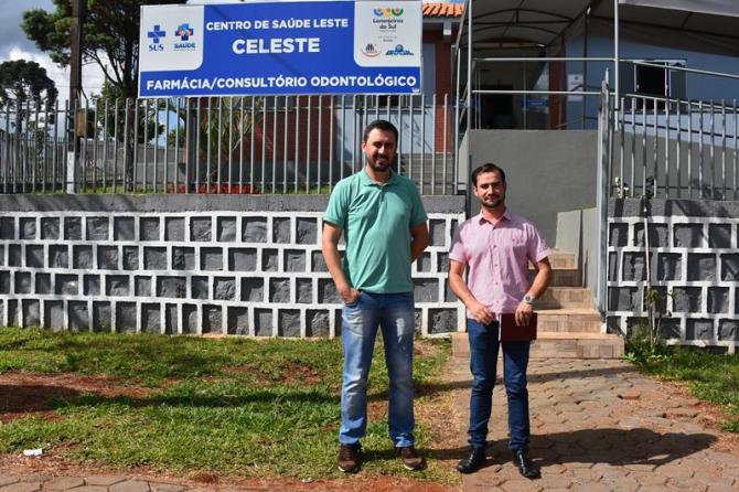Prof. Anderson e Valdivino de Oliveira vistoriam obras e Posto Celeste